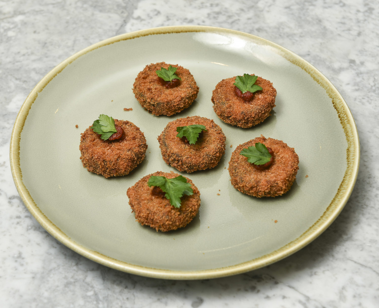 CLONAKILTY BLACKPUDDING CROQUETTES WITH CHIPOTLE KETCHUP
